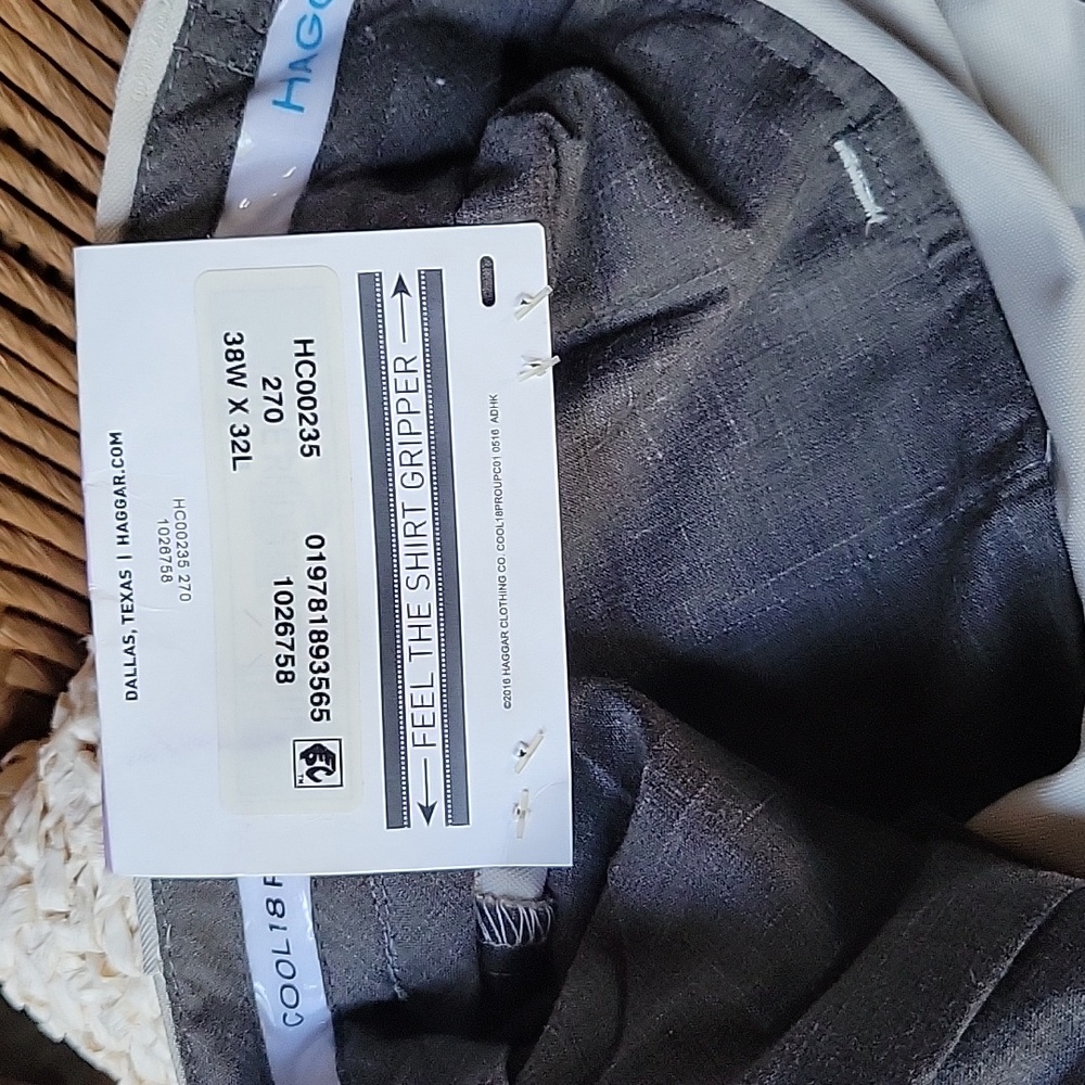 Haggar, shirt gripper, classic fit, cool 18 Pro slacks, 38x32 - Picture 7 of 14